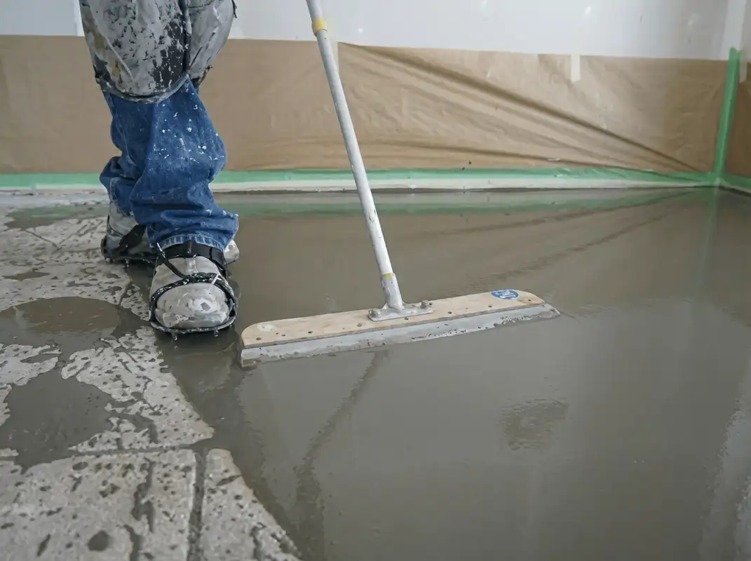 Uneven floor being professionally repaired in Omaha, NE
